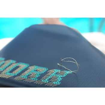 DIY Cross Stitch Laptop Sleeve Kit - Navy with Teal Thread