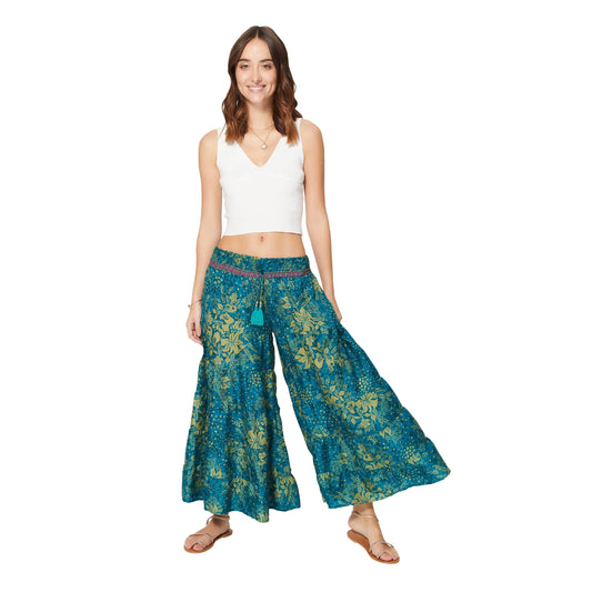 Extra Wide Leg Silky Long Pants