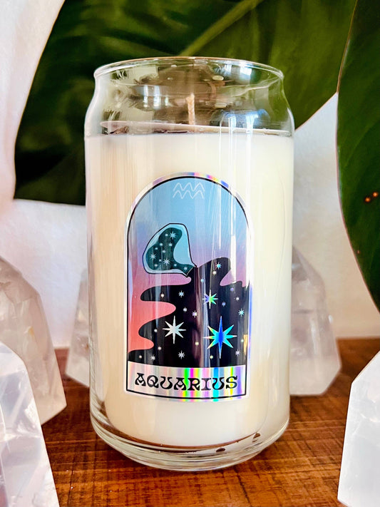 Aquarius Zodiac Dressed Horoscope Candle