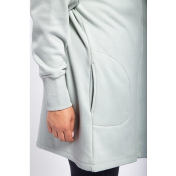 CURVY Open Front Longline Hoodie Cardigan with Fleece Lining