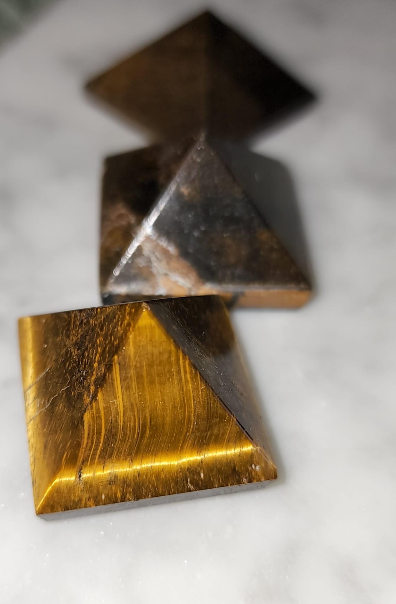 Tigers Eye Pyramids