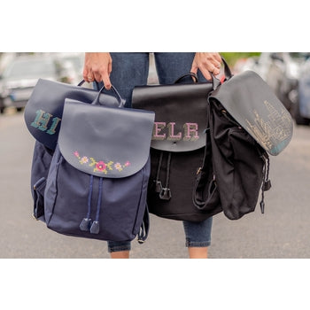 Stitch Your Own Design Backpack -Canvas & Black leather