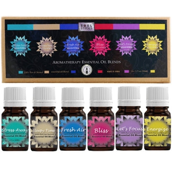 6 Pack Aromatherapy Essential Oil Set 10 mL Bottles