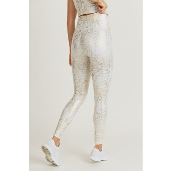 Gold Snake Print Highwaist Leggings