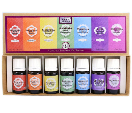 7 Chakra Essential Oil Blends Set 10mL Bottles