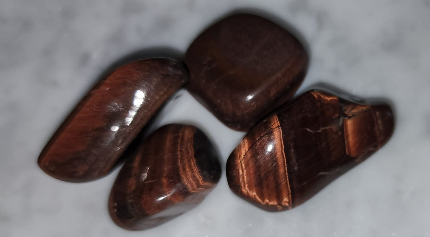 Red Tigers Eye Tumbled Stone