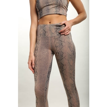 Shimmer Snake Foil High-Waisted Leggings