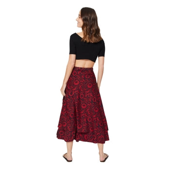 Midi Silky Wrap Skirt