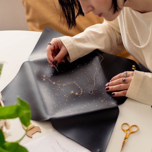 DIY Stitch Your Star Sign Kit - Vegan Leather iPad Pouch