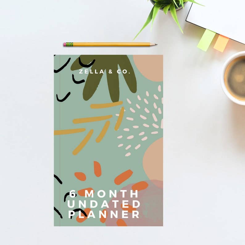 Abstract 6 Month Undated Planner