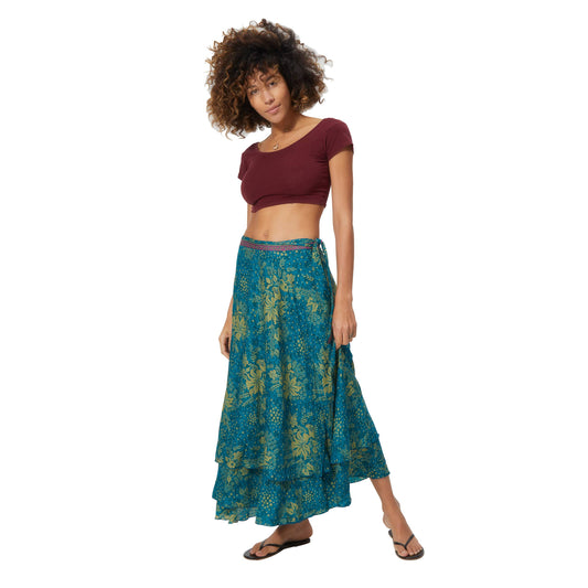 Midi Silky Wrap Skirt