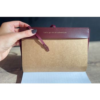 Stitch Your Travels - USA Edition Travel Notebook in Maroon