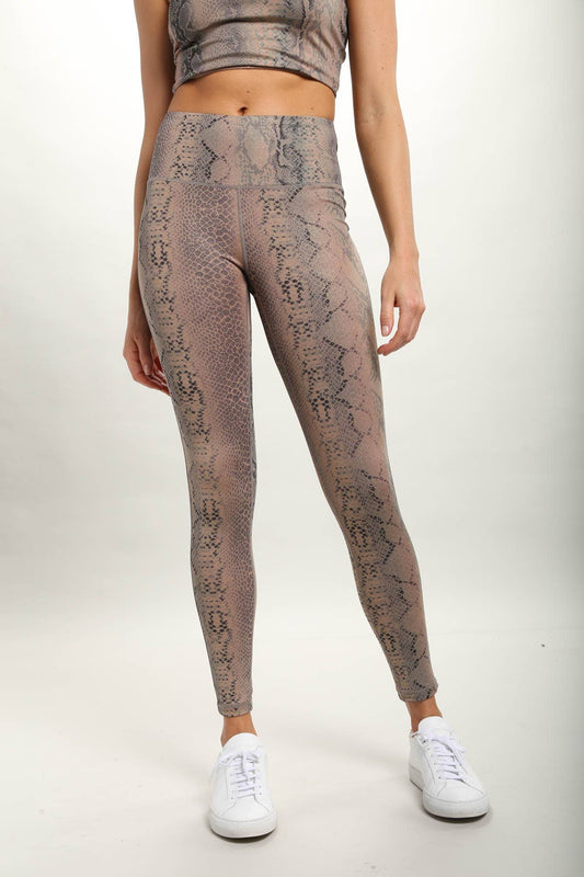 Shimmer Snake Foil High-Waisted Leggings