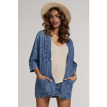 Large Sun Denim Embroidery Jacket