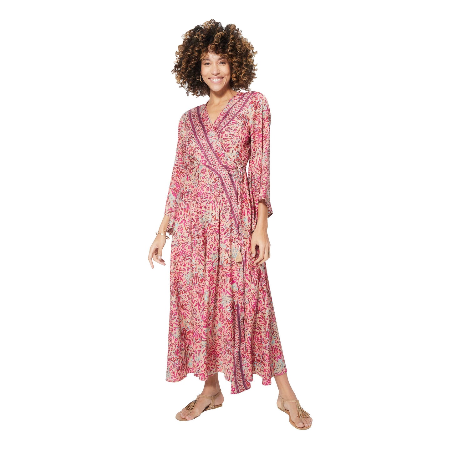 Long Wrap Robe Dress