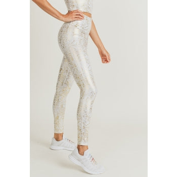 Gold Snake Print Highwaist Leggings