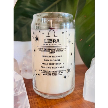 Libra Zodiac Dressed Horoscope Candle