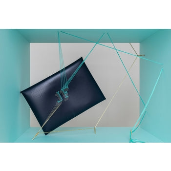 DIY Cross Stitch Laptop Sleeve Kit - Navy with Teal Thread