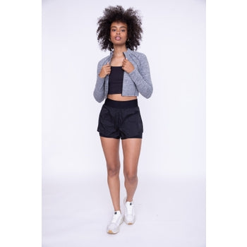 Melange Cropped Jacket