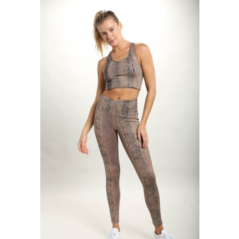 Shimmer Snake Foil High-Waisted Leggings