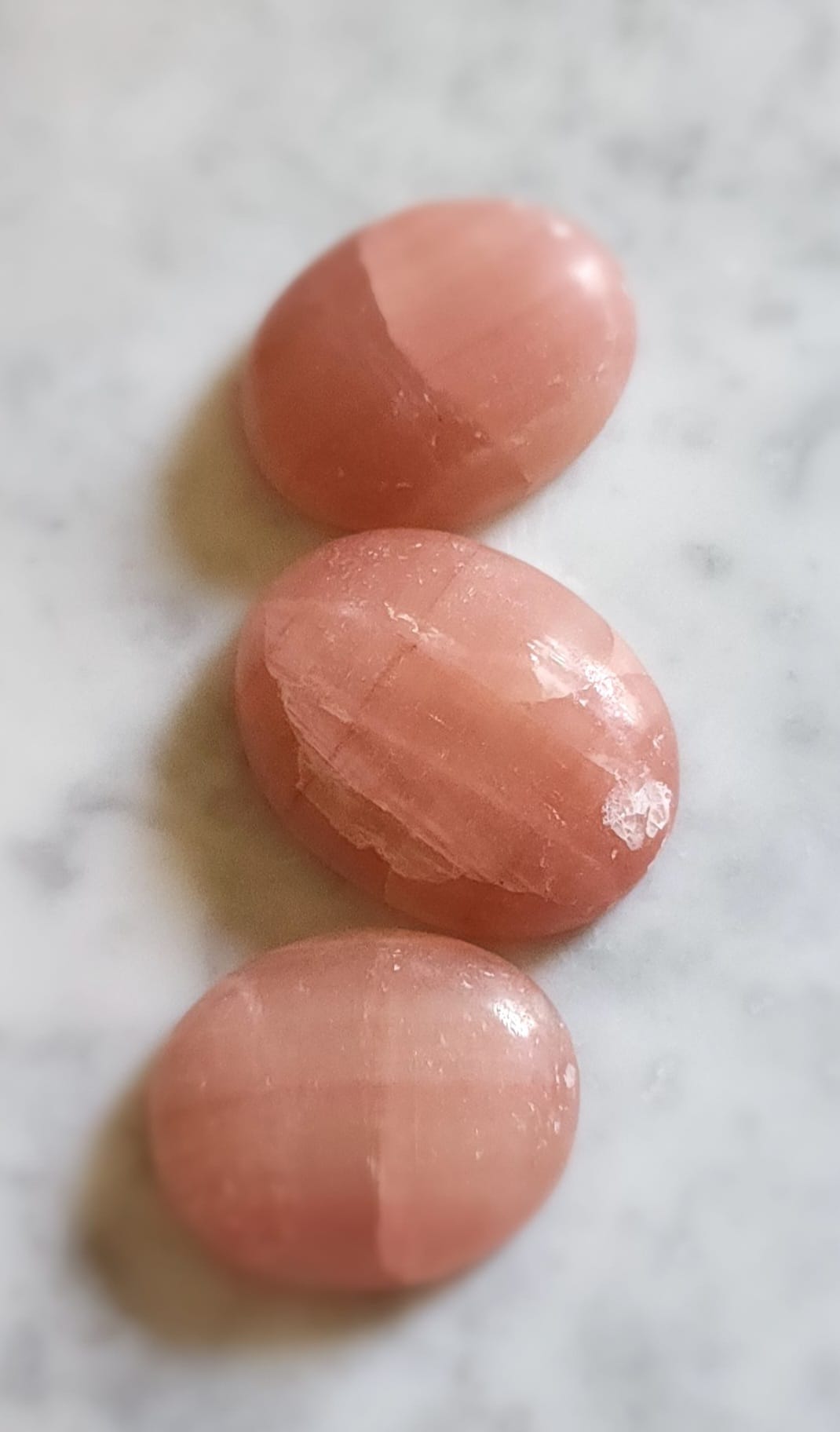 Rose Calcite Worry Stones