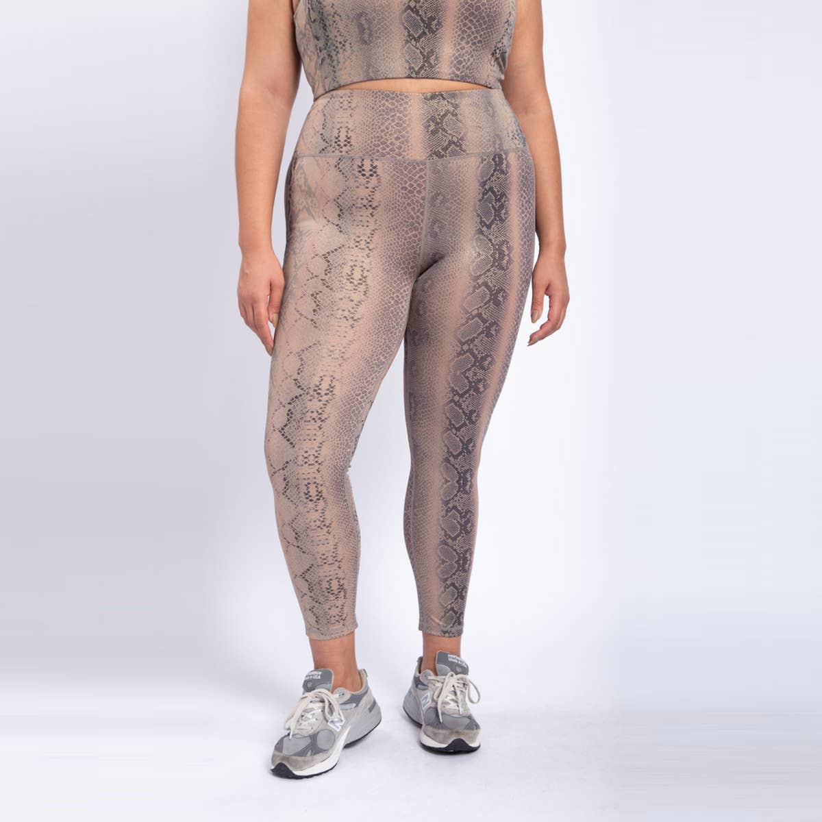 CURVY Shimmer Snake Foil High-Waisted Leggings