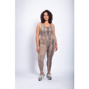 CURVY Shimmer Snake Foil High-Waisted Leggings