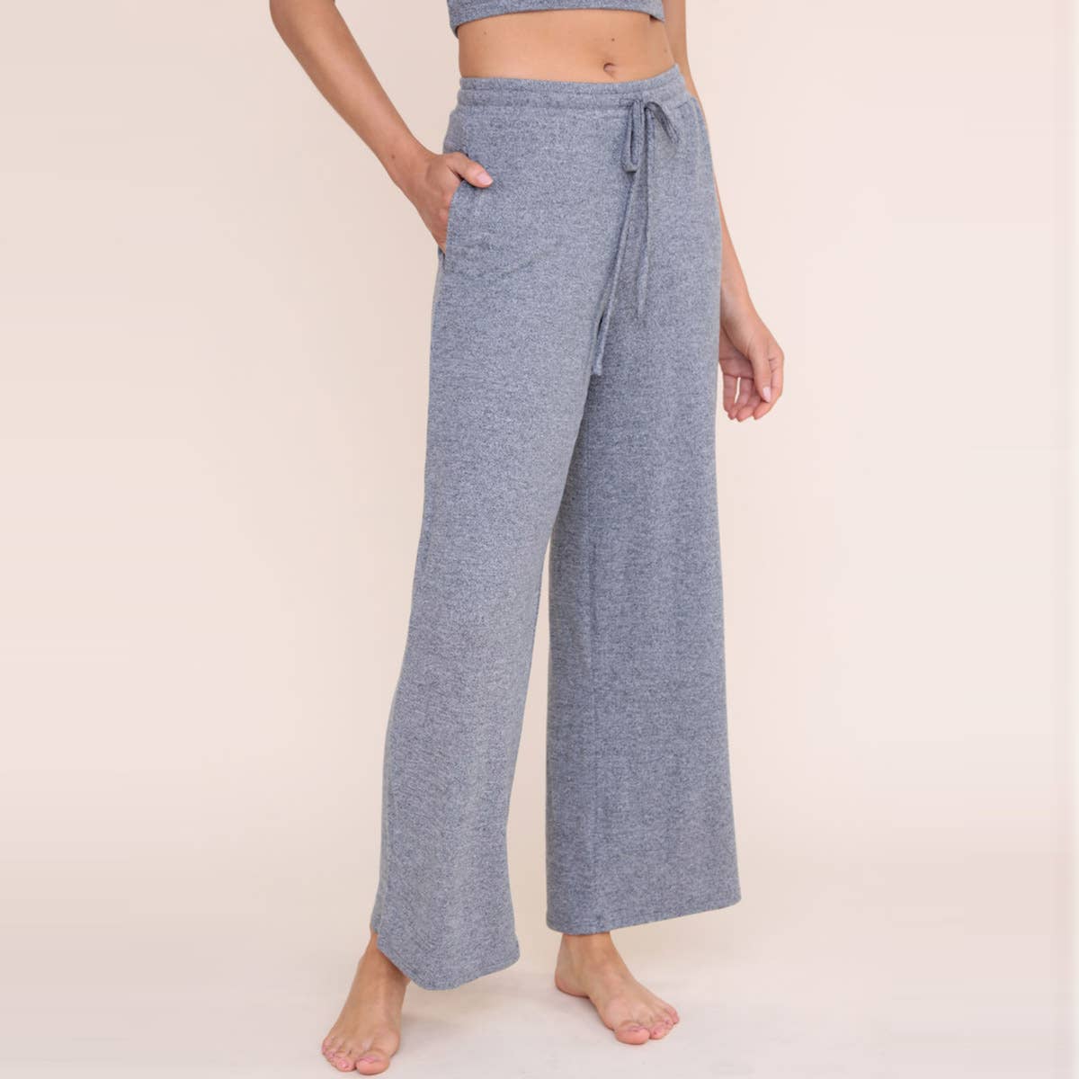 Brushed Wide Leg Lounge Pants