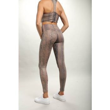 Shimmer Snake Foil High-Waisted Leggings