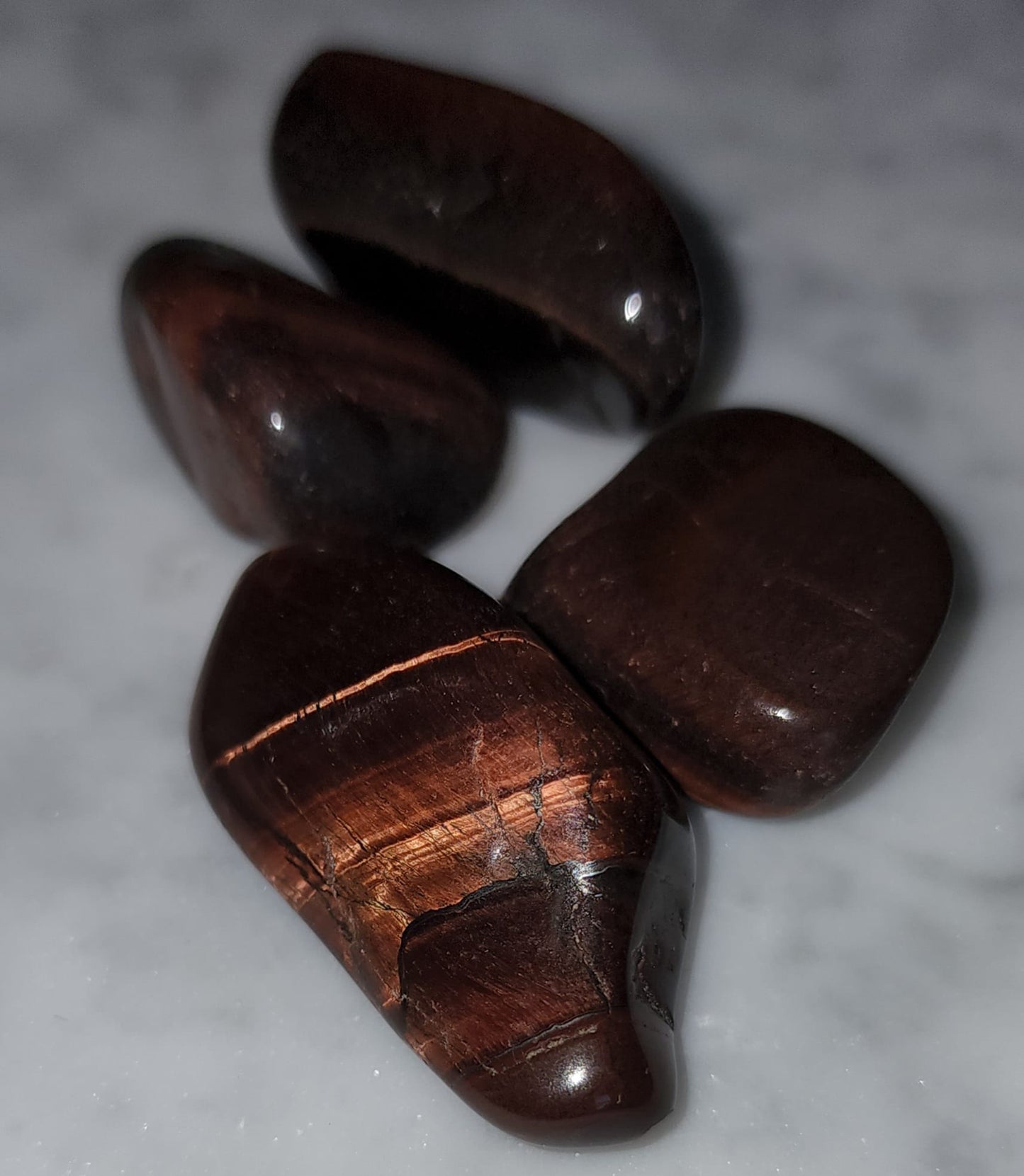 Red Tigers Eye Tumbled Stone