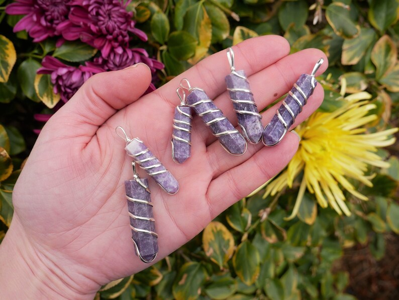 Lepidolite Pendants