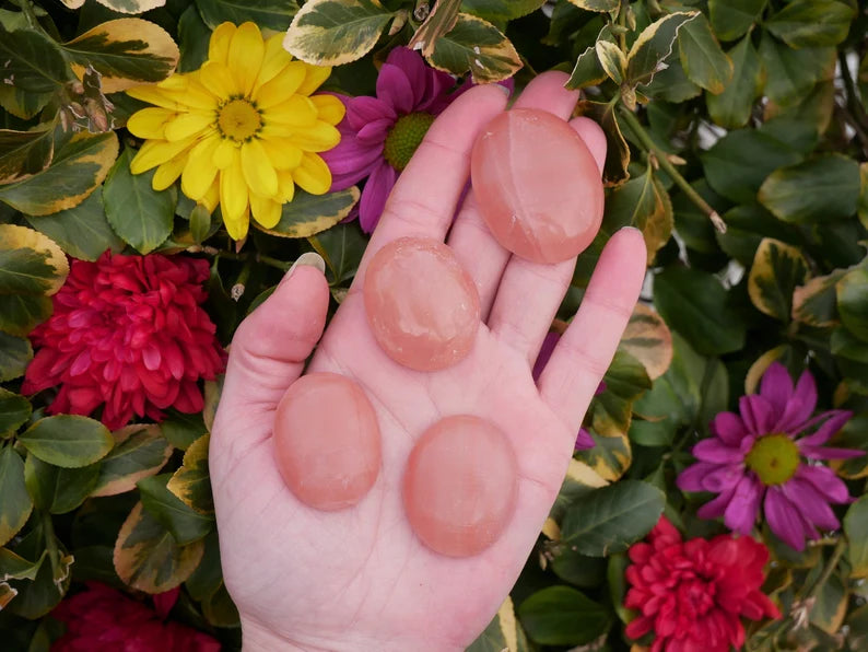 Rose Calcite Worry Stones