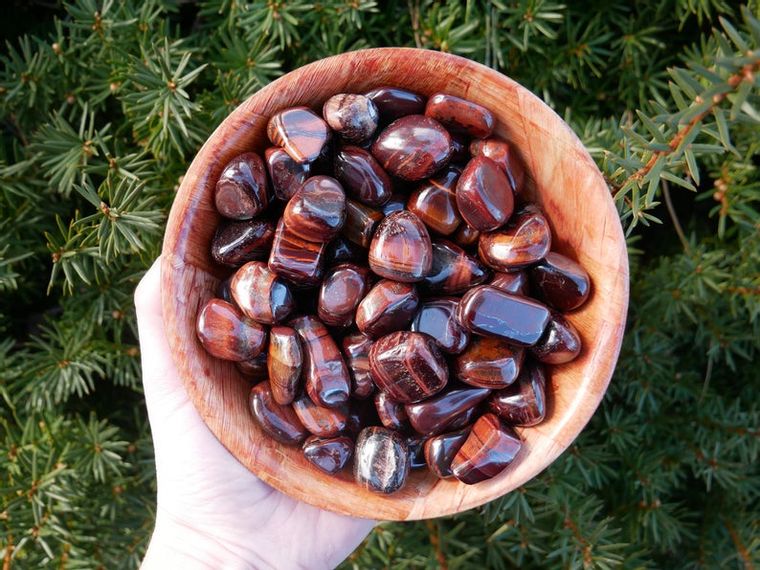 Red Tigers Eye Tumbled Stone