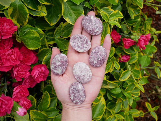 Lepidolite Worry Stones