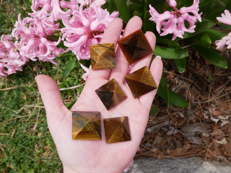 Tigers Eye Pyramids